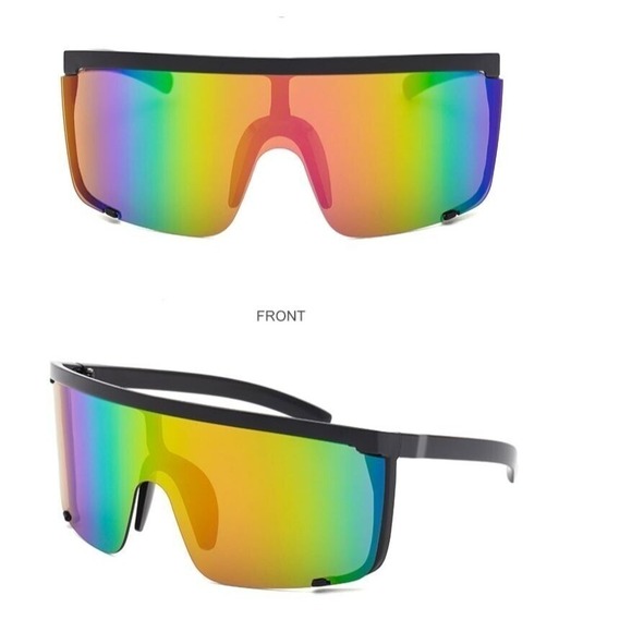 UV‎ Protected Sports Mirrored Wraparound Sunglasses Cycling Cricket Riding Men - Picture 9 of 11